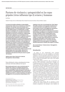 Factores de virulencia y patogenicidad en las cepas gripales (virus