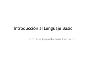 Introducción al Lenguaje Basic