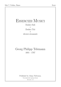 ESSERCIZII MUSICI Georg Philipp Telemann