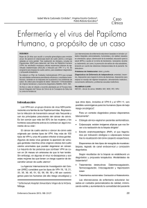 7. Enfermería y el virus del Papiloma Humano, a propósito de un caso