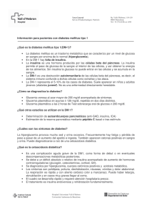 Información para pacientes con diabetes mellitus