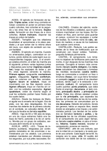 CÉSAR. GLOSARIO Editorial Gredos. Julio César. Guerra de las