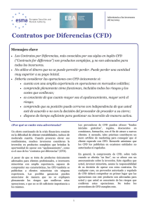 Contratos por Diferencias (CFD) - Esma