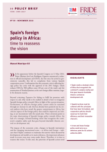 Spain`s foreign policy in Africa: time to reassess the vision