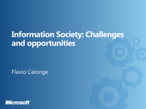 Information Society: Challenges and opportunities