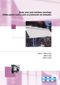 Drop arm and window awnings Toldos punto recto