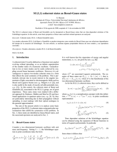 SU(1,1) coherent states as Bessel-Gauss states - E-journal
