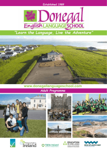 Adult brochure 2016 - Donegal Language School