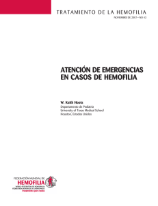 atención de emergencias en casos de hemofilia