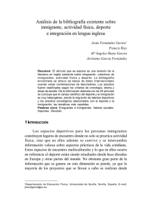 Análisis de la bibliografía existente sobre inmigrante
