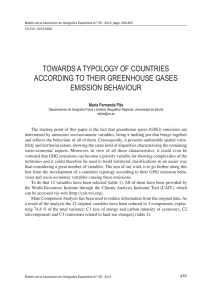 towards a typology of countries according to their greenhouse gases