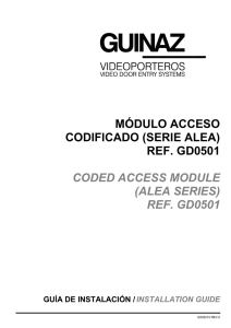 MÓDULO ACCESO CODIFICADO (SERIE ALEA) REF. GD0501