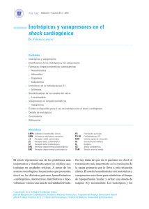 Inotrópicos y vasopresores en el shock cardiogénico