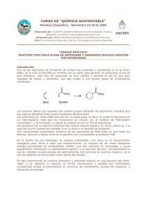 Reacción tipo Diels-Alder de antraceno y anhídrido