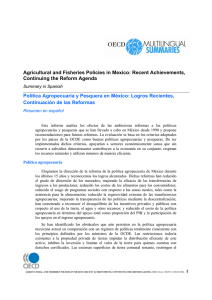 Agricultural and Fisheries Policies in Mexico: Recent