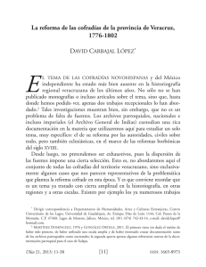 La reforma de las cofradías de la provincia de Veracruz, 1776-1802