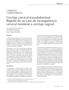 Cerclaje cervical transabdominal