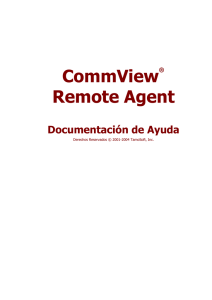 CommView Remote Agent Documentación de Ayuda