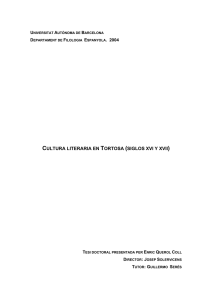 cultura literaria en tortosa (siglos xvi y xvii)