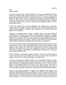12/07/13 Aura Carlos Fuentes. Aura es una novela corta, de Carlos