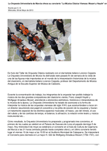 La Orquesta Universitaria de Murcia ofrece su concierto "La Música
