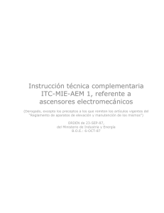 Instrucción técnica complementaria ITC-MIE-AEM 1