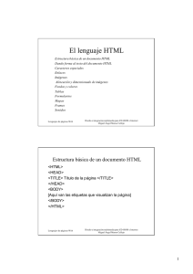 El lenguaje HTML