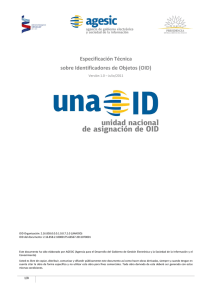 Especificación Técnica sobre Identificadores de Objetos (OID)