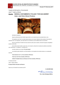 Asunto: MUSICAL COSTUMBRISTA TITULADO “POR SAN