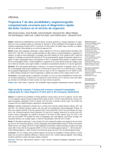 Troponina T de alta sensibilidad y angiotomografía