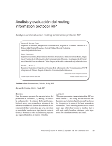 Analisis y evaluación del routing information protocol RIP