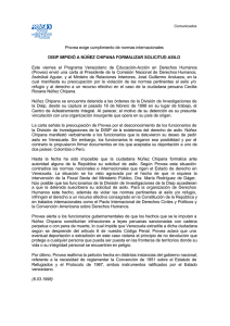 Disip impidió a Núñez Chipana formalizar solicitud de asilo