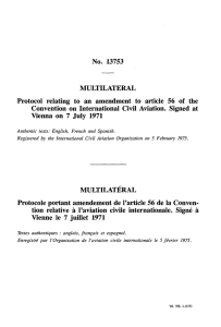 No. 13753 MULTILATERAL Protocol relating to an amendment to