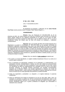 Resolución N° 804-2012-PCNM - Consejo Nacional de la