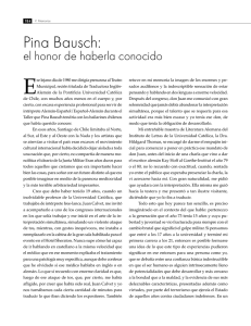 Pina Bausch - Repositorio UC - Pontificia Universidad Católica de