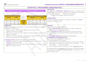 Adjetivos y pronombres determinativos