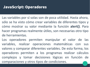 JavaScript: Operadores