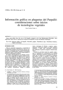 Información gráfica en plaquetas del Parpalló
