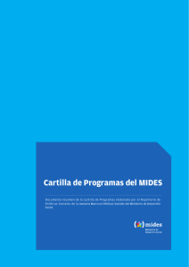 Cartilla de Programas del MIDES - Ministerio de Desarrollo Social