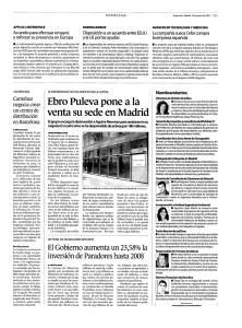 Ebro Puleva pone a la venta su sede en Madrid