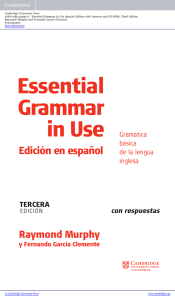 Edición en español - Cambridge University Press