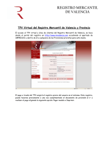 TPV - Registro Mercantil de Valencia y Provincia