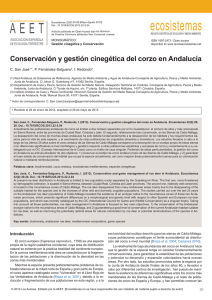 Conservación y gestión cinegética del corzo en Andalucía
