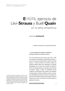 El fútil ejercicio de Lévi-Strauss y Buell Quain en la selva amazónica