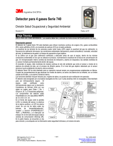 Detector para 4 gases Serie 740