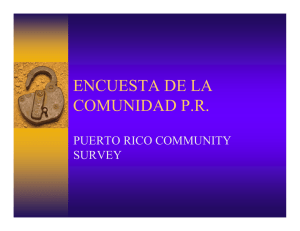 ENCUESTA DE LA COMUNIDAD P.R.