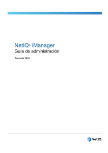 Guía de administración de NetIQ iManager