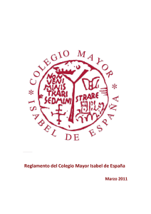 Reglamento CMU Isabel de España - Colegio Mayor Universitario