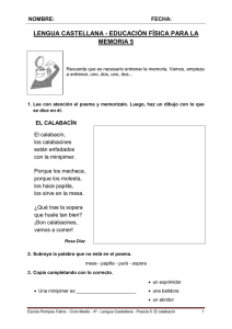 lengua castellana - educación física para la memoria 5
