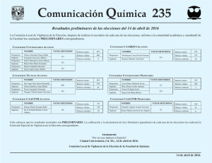 Comunicación Química 235 - Facultad de Química UNAM